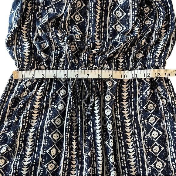 Bobbie Brooks Strapless Pull Up Jumpsuit Medium Jogger Elastic Tie Waist Boho - Picture 9 of 10